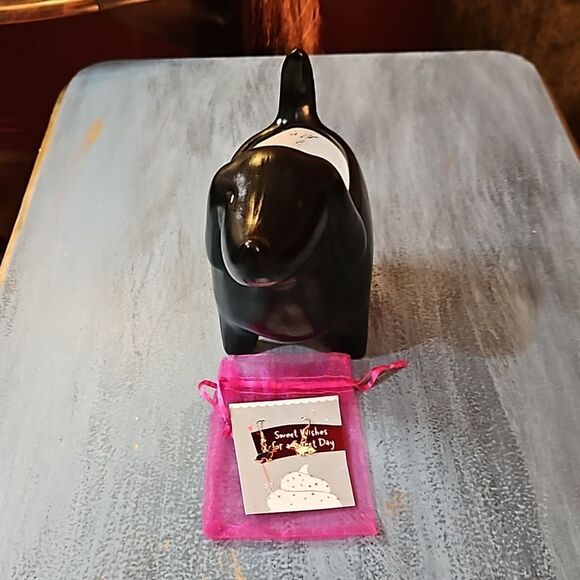 Jewelry - Dachshund Planter & Goldtone Earrings